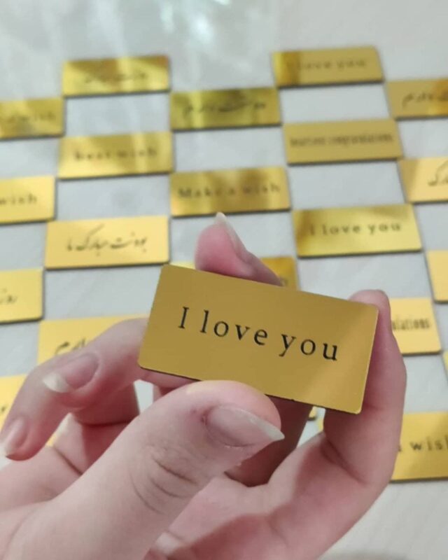 تاپر پلاکی دوستت دارم انگلیسی I LOVE YOU